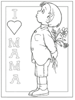 A coloring page of mothers day